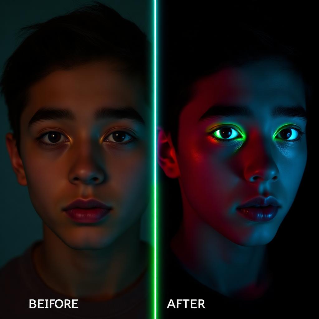 Before and after glow up